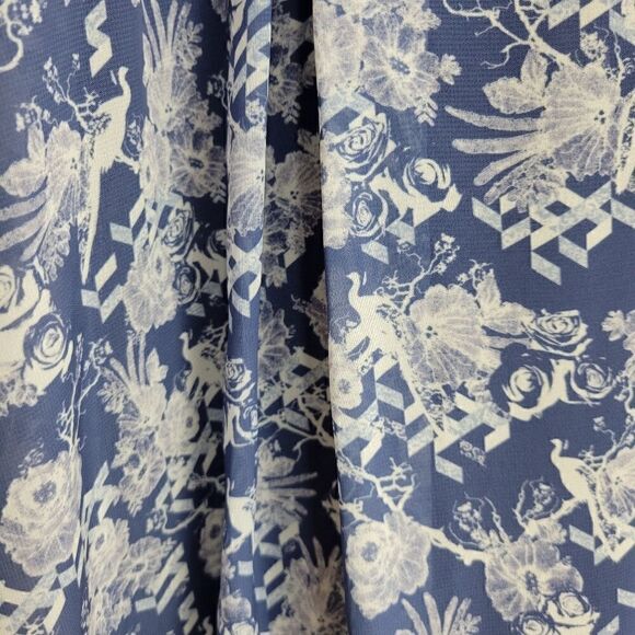 NWOT AngelEye London Geo Floral Blue Gray Dress - Picture 3 of 12